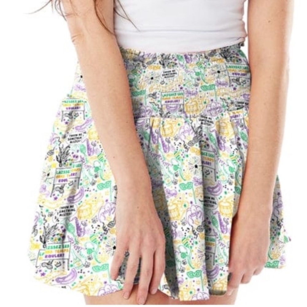 Stewart Simmons Mardi Gras smocked skort - Size S